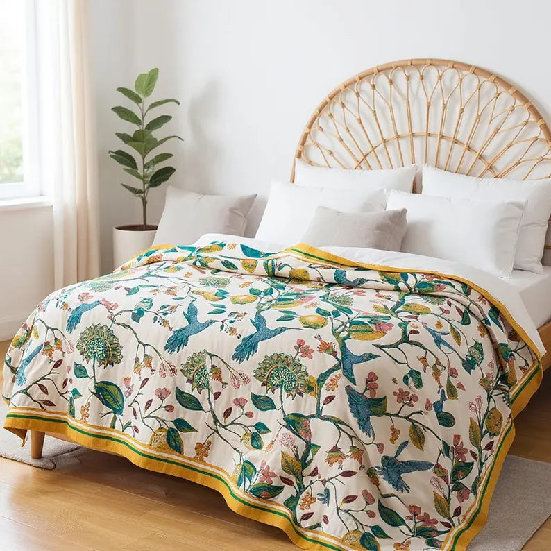 Boho Cotton Gauze Blanket